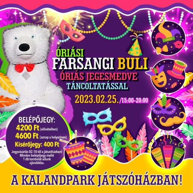 Farsangi Buli a játszóházban – február 25-én!