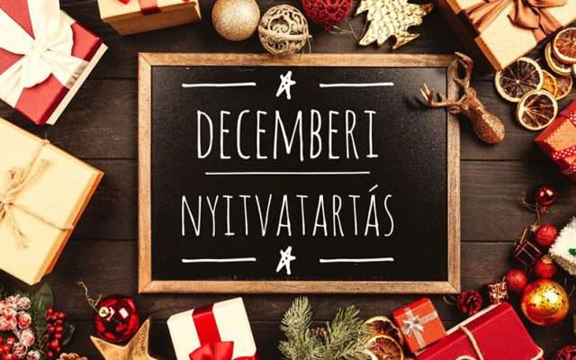 Decemberi Nyitvatartás